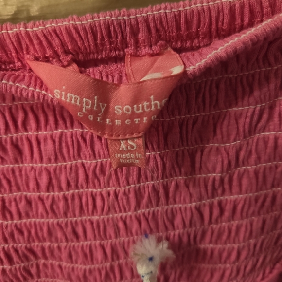 Simply Southern Pink Shirred Tiered Ruffle Skirt NWT Size: XS - Picture 3 of 4